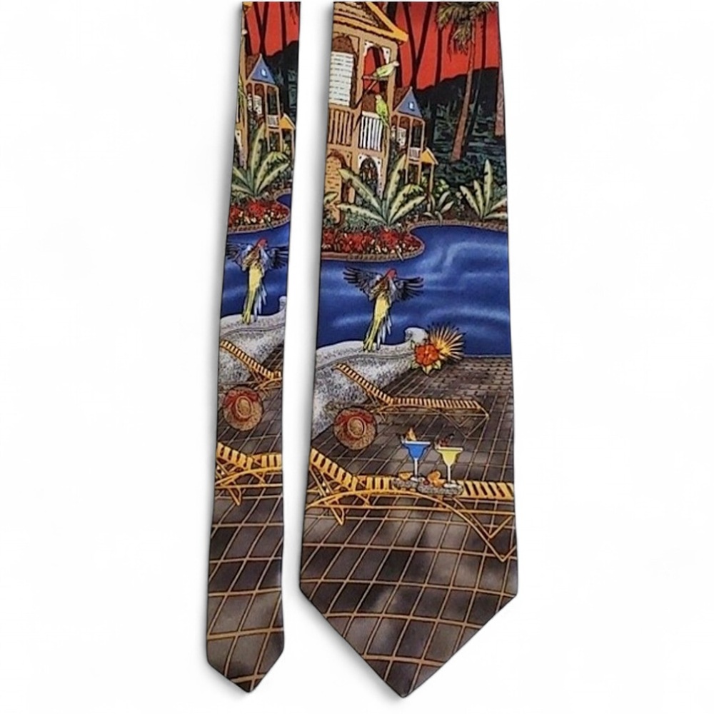 Tropical Paradise Silk Tie by Van Heusen